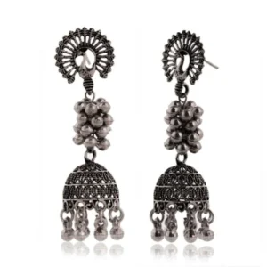 Women's Indian Bollywood Stylish AZ838-OXidised Earrings Traditional Ethnic Jhumka/Jhumki Earrings for Women Unique Design -AZ838-OX-ER7