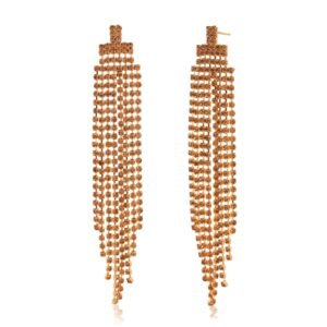 Women's Indo-Western Drop Dangles Earring With Necklace For Women Fashion Jewellery for women Artificial Earrings and Necklace For women (Golden)